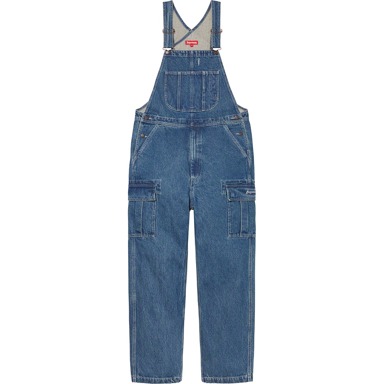 Cargo Denim Overalls view 8